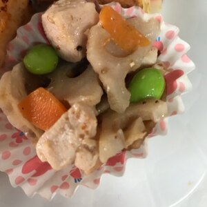 レンコンと枝豆きんぴら